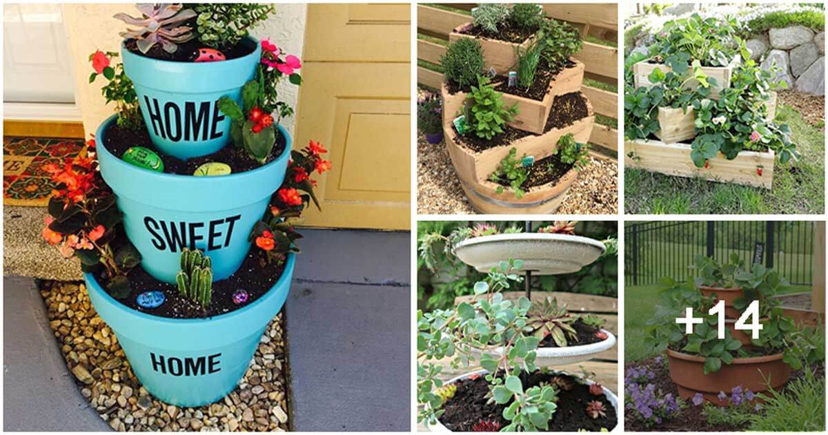 19 Easy DIY Tiered Planter Ideas – Make your best life